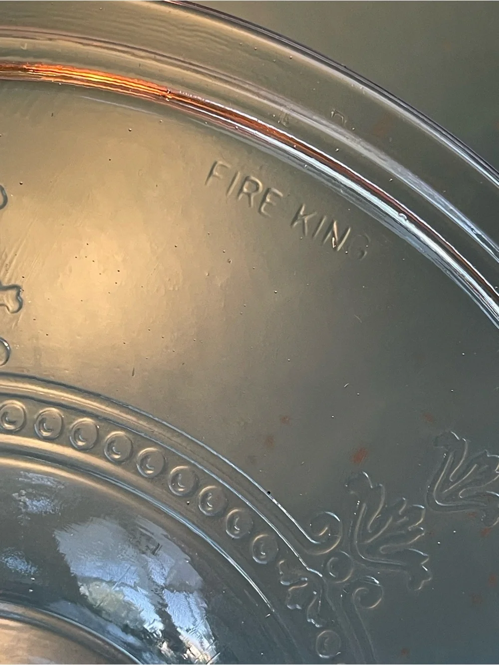 Vintage Fire King Philbe Pattern Blue Glass Replacement Lid